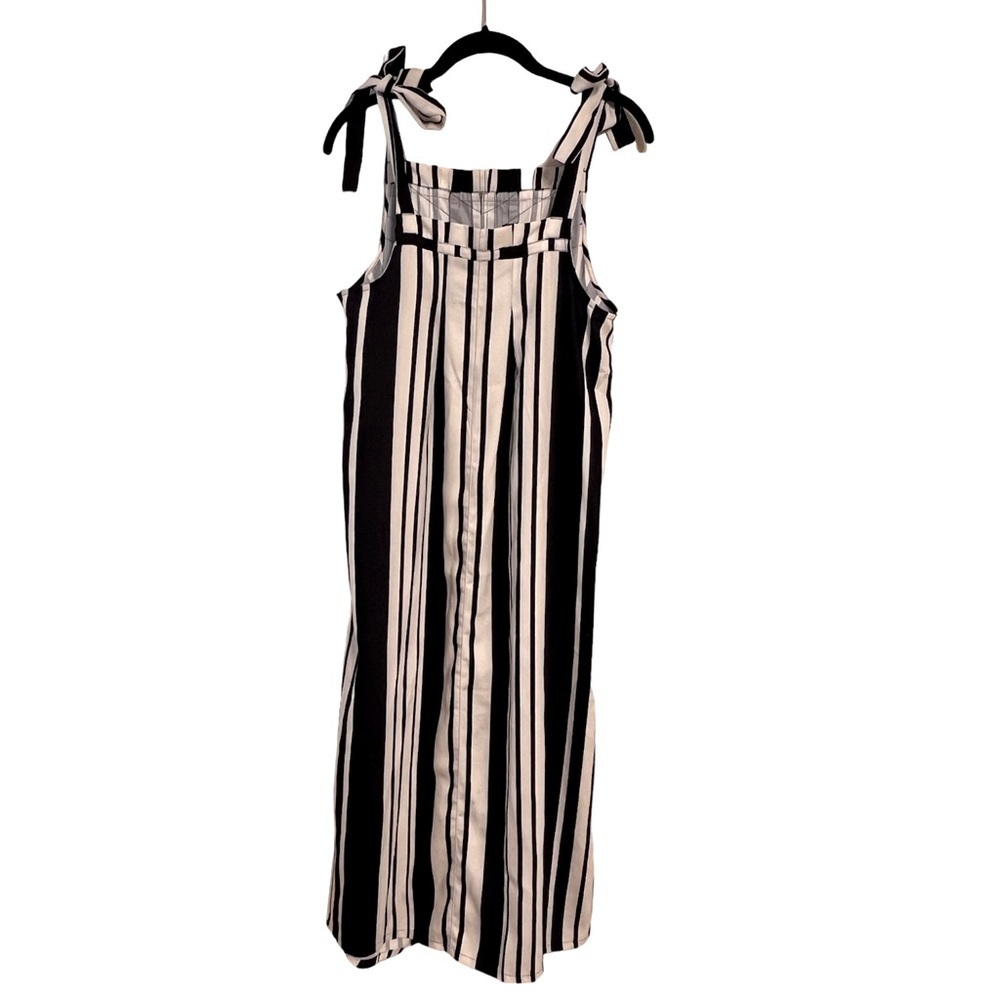A Pea In The Pod Black And White Striped Maternity Dress Size M - Picture 2 of 7